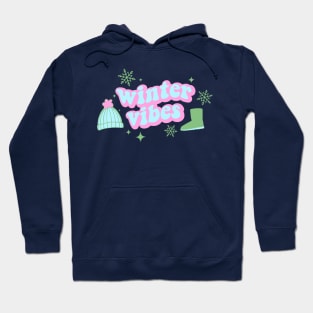 Winter Vibes Wavy Font Hoodie